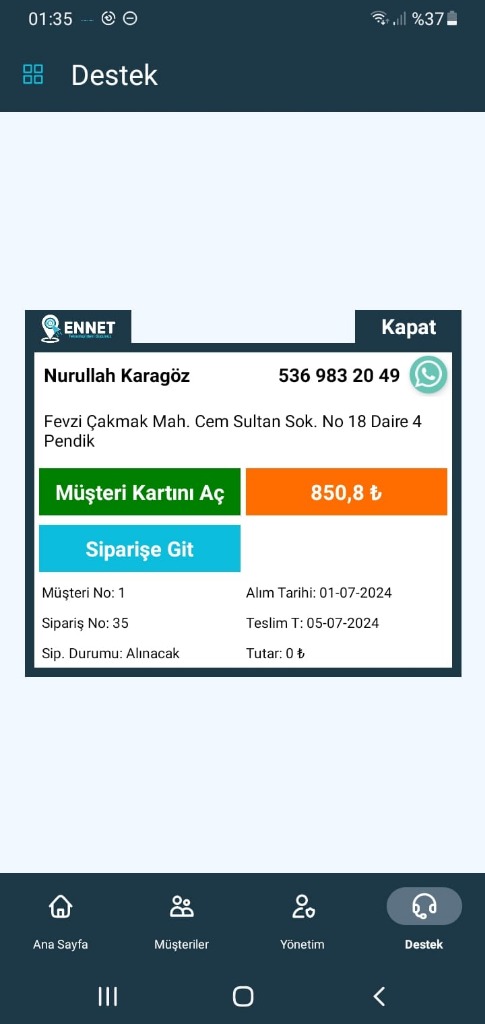 Seyitgazi Halı Yıkama Android Caller ID Arayanı Gösterme
