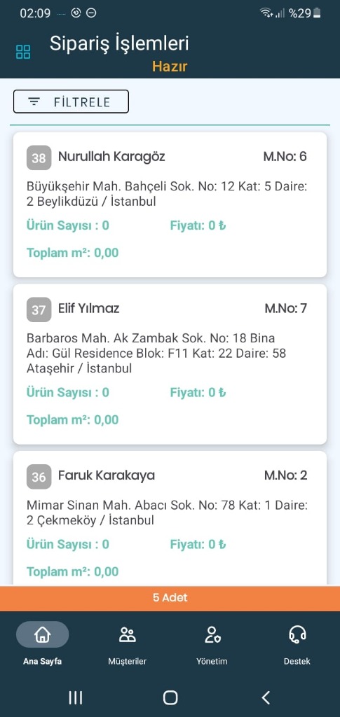 Seyitgazi Halı Yıkama Android Hazır Siparişler