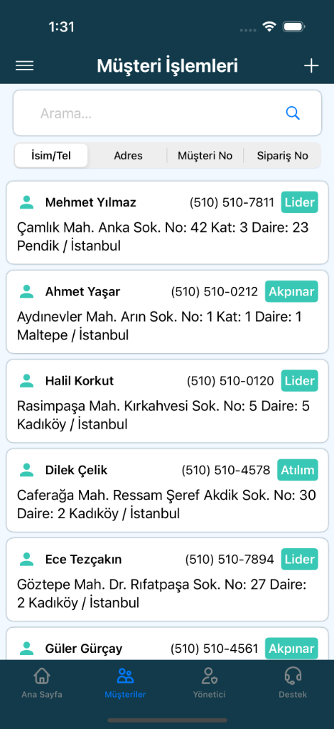 Seyitgazi Halı Yıkama iOS Müşteriler