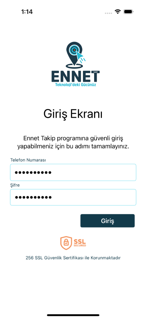 Seyitgazi Halı Yıkama iOS Giriş Ekranı